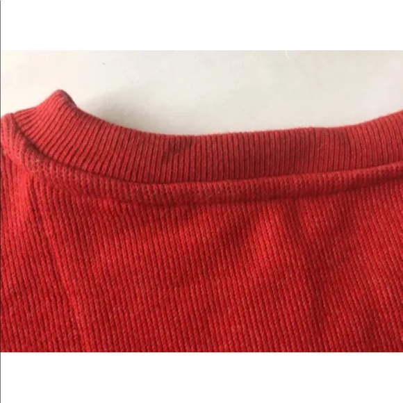 Izod Men’s V Neck Ribbed Sweater XL Red Cotton Blend - Picture 5 of 12